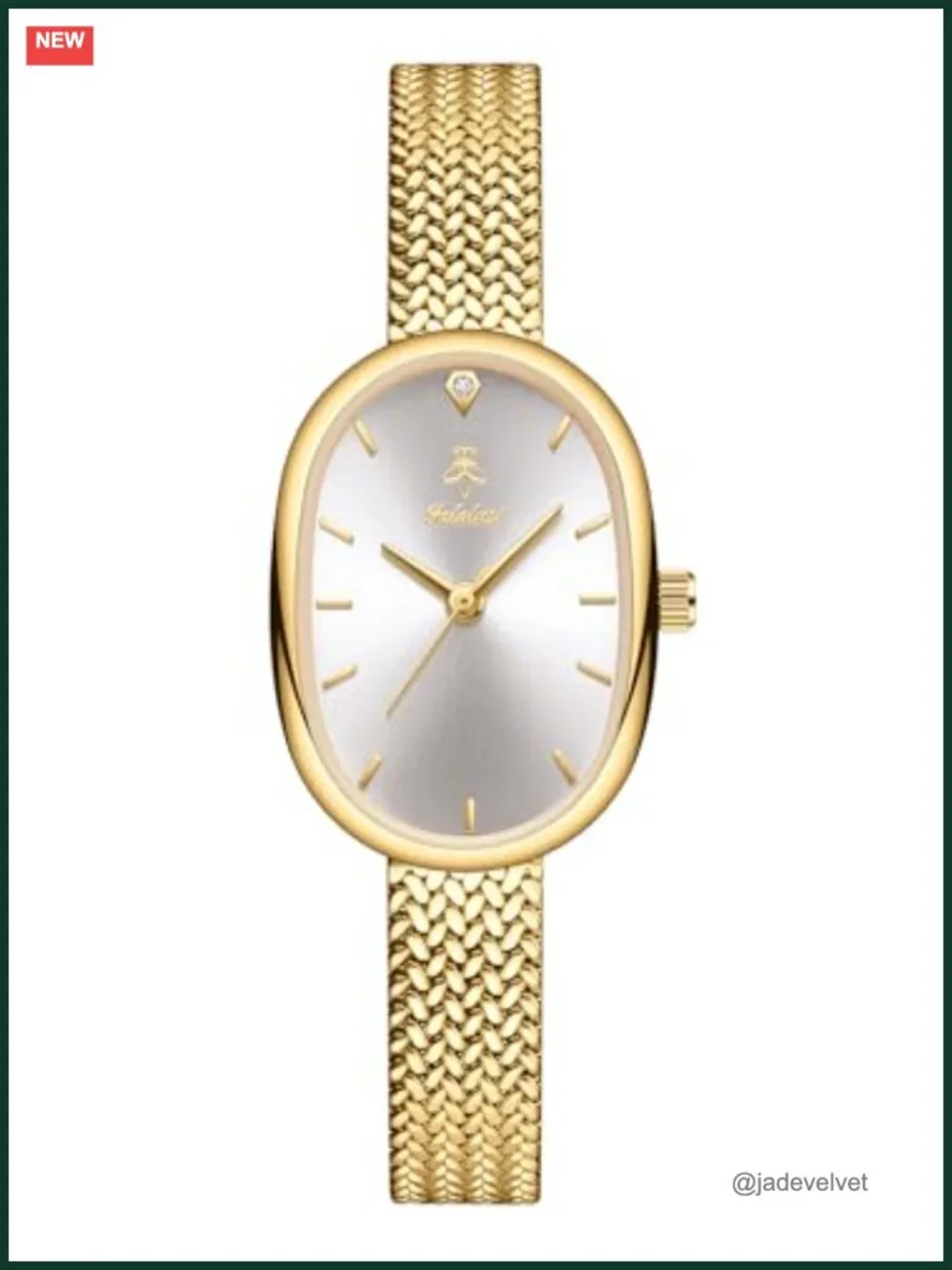 Vintage Oval Gold Bracelet Watch, Petite, Water Resistant, Quartz, Minimalist